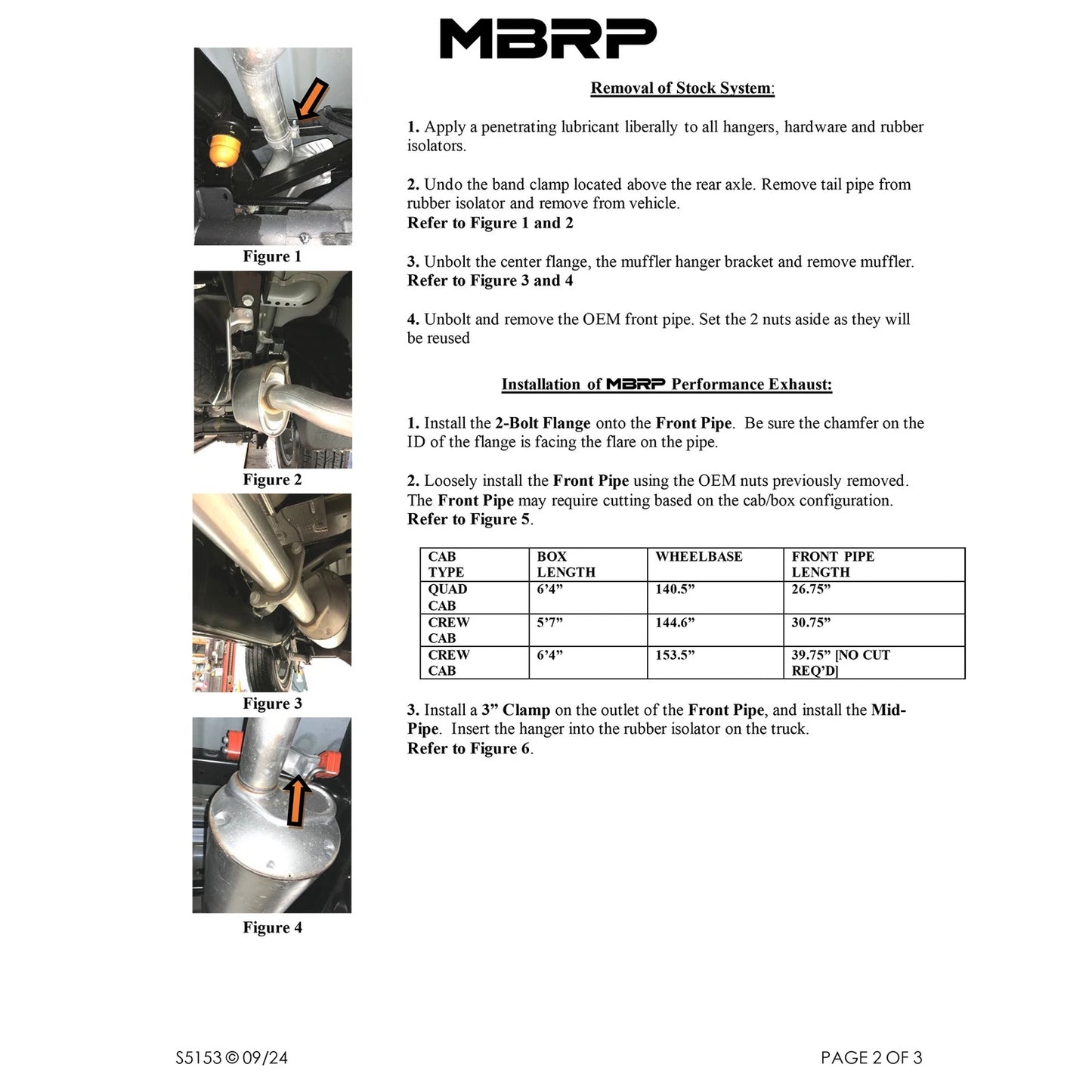 MBRP 19-23 Dodge RAM 1500 (Crew Cab & Quad Cab) 3in T304 SS Single Side Catback Exhaust