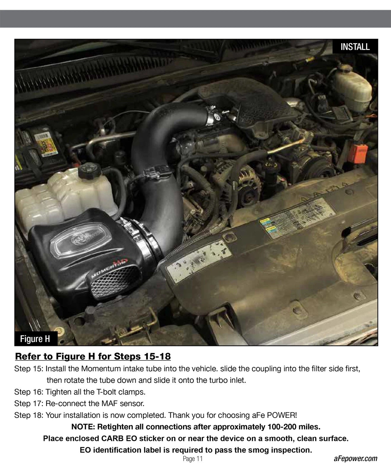 aFe Momentum HD Pro DRY S Stage-2 Si Intake 04.5-05 GM Diesel Trucks V8-6.6L LLY (See afe51-74002-E)