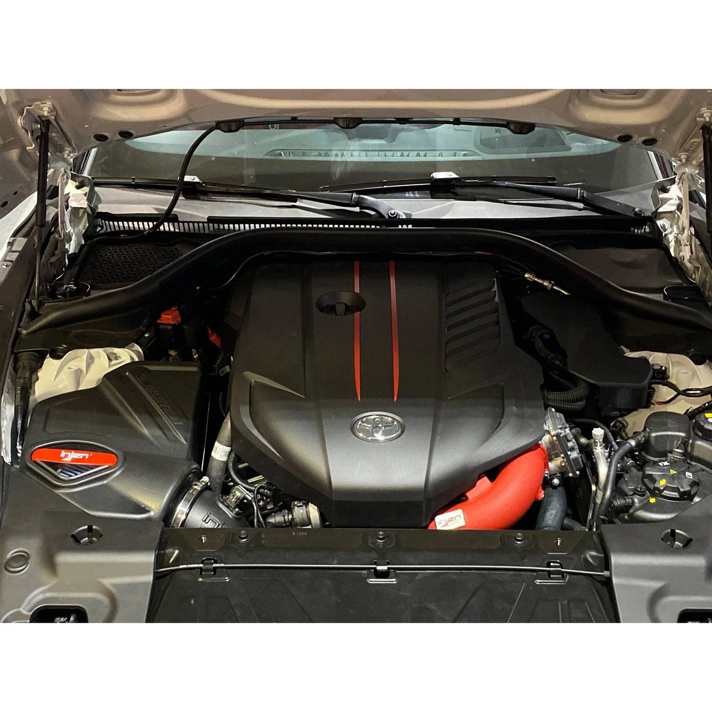 Injen 19-20 BMW Z4 / 2020 Toyota Supra 3.0L Turbo Intake and Charge Pipe Power Package - Wrinkle Red