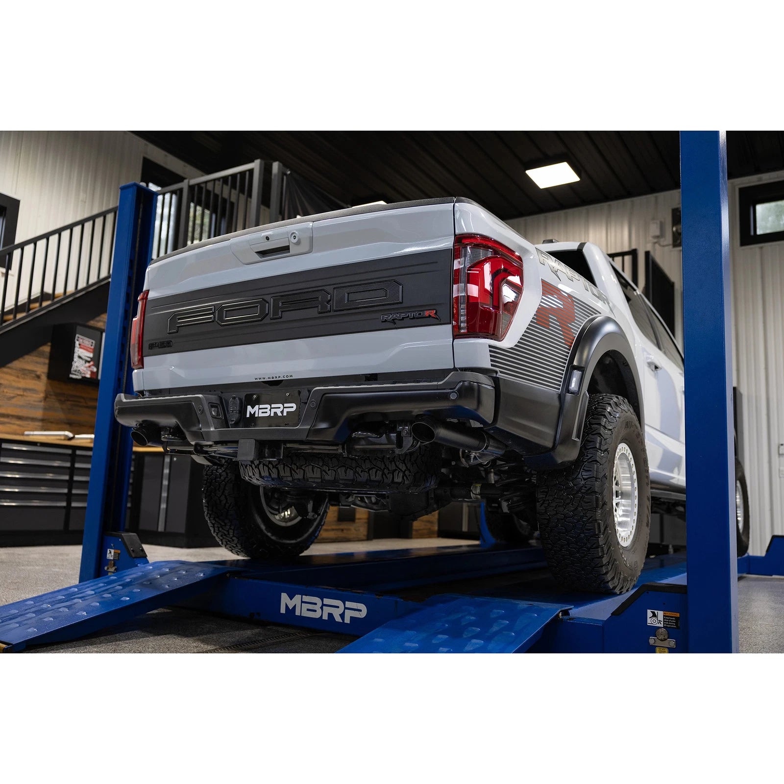 MBRP 2022+ Ford F-150 Raptor 3.5L / Raptor R 5.2L 3in Dual Rear Exit Turndown Axle Back - Black