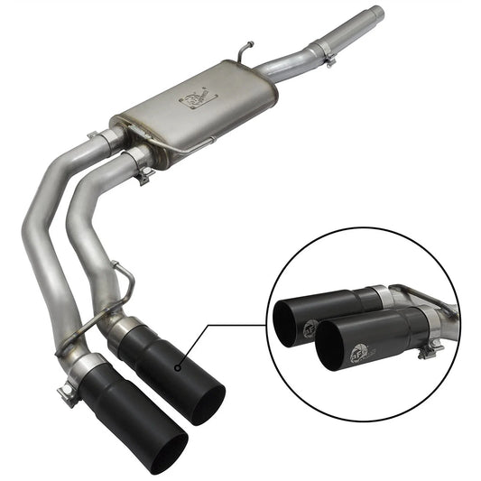 aFe Rebel Exhausts Cat-Back SS Ford F-150 04-08 V8 4.6/5.4L w/ Black Tips