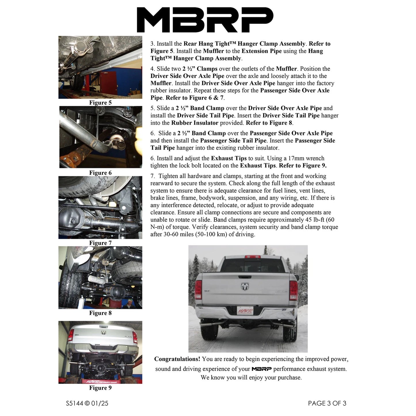 MBRP 2009 Dodge Ram 1500 5.7L Cat Back Dual Split Side