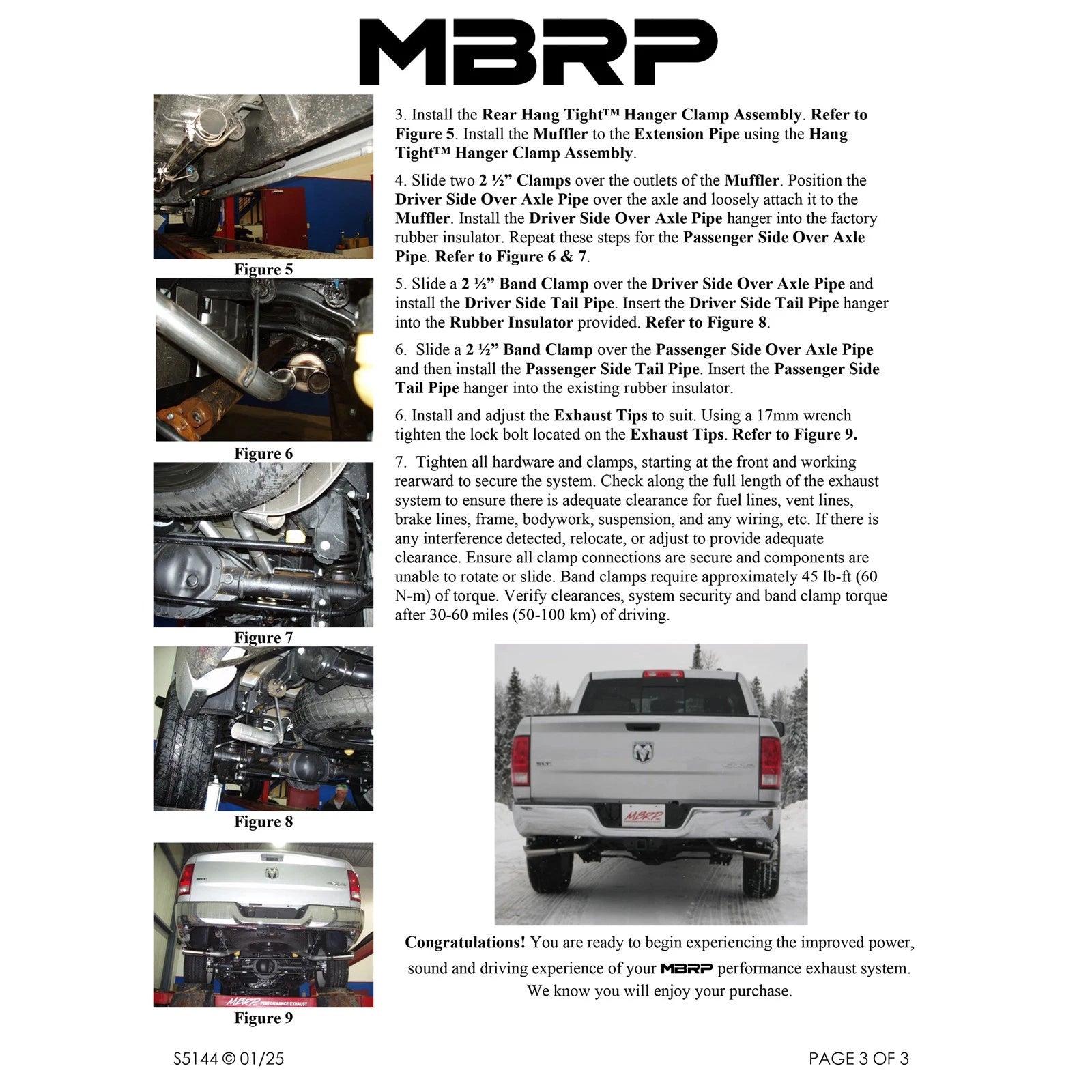 MBRP 2009 Dodge Ram 1500 5.7L Cat Back Dual Split Side