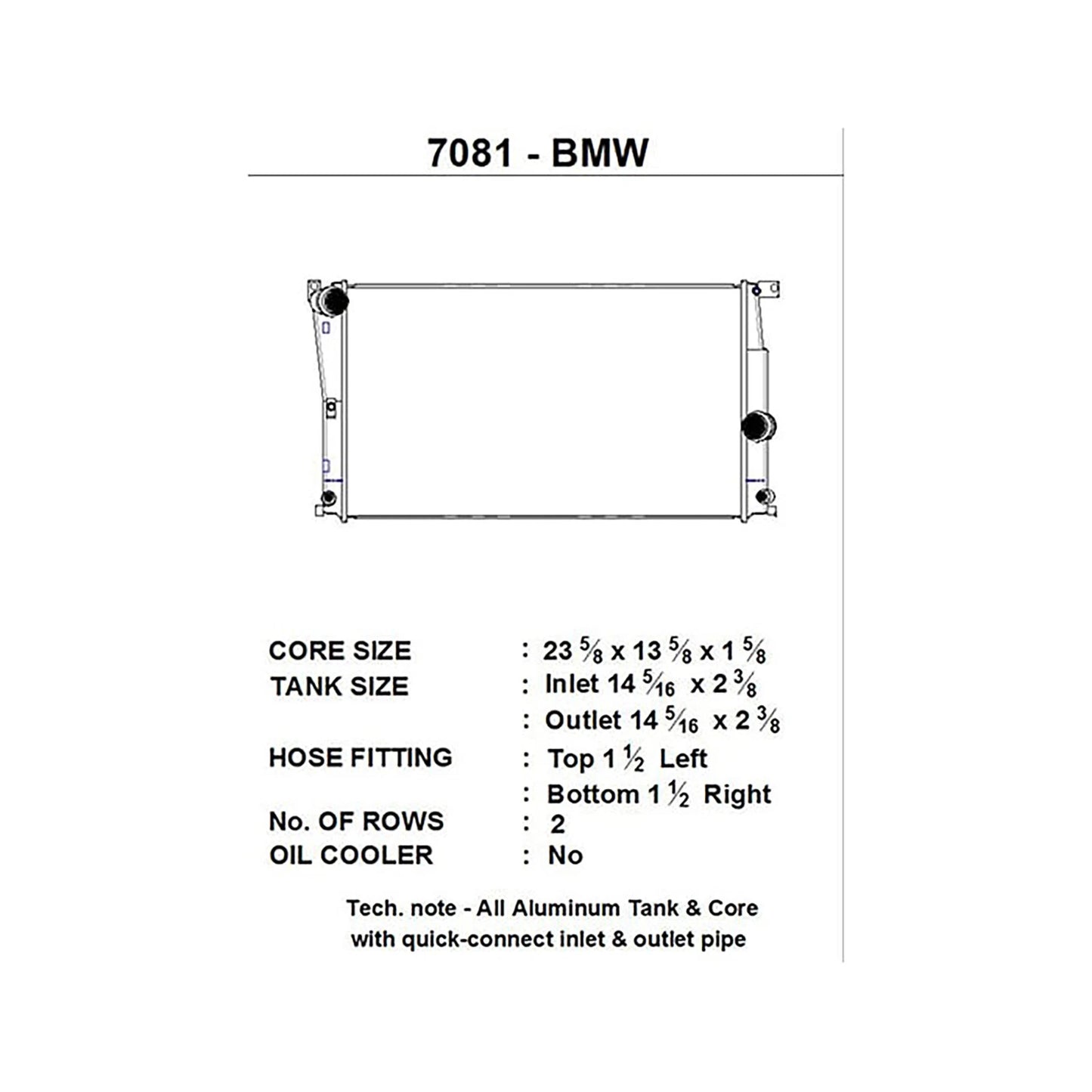 CSF BMW 2 Series (F22/F23) / BMW 3 Series (F30/F31/F34) / BMW 4 Series (F32/F33/F36) A/T Radiator