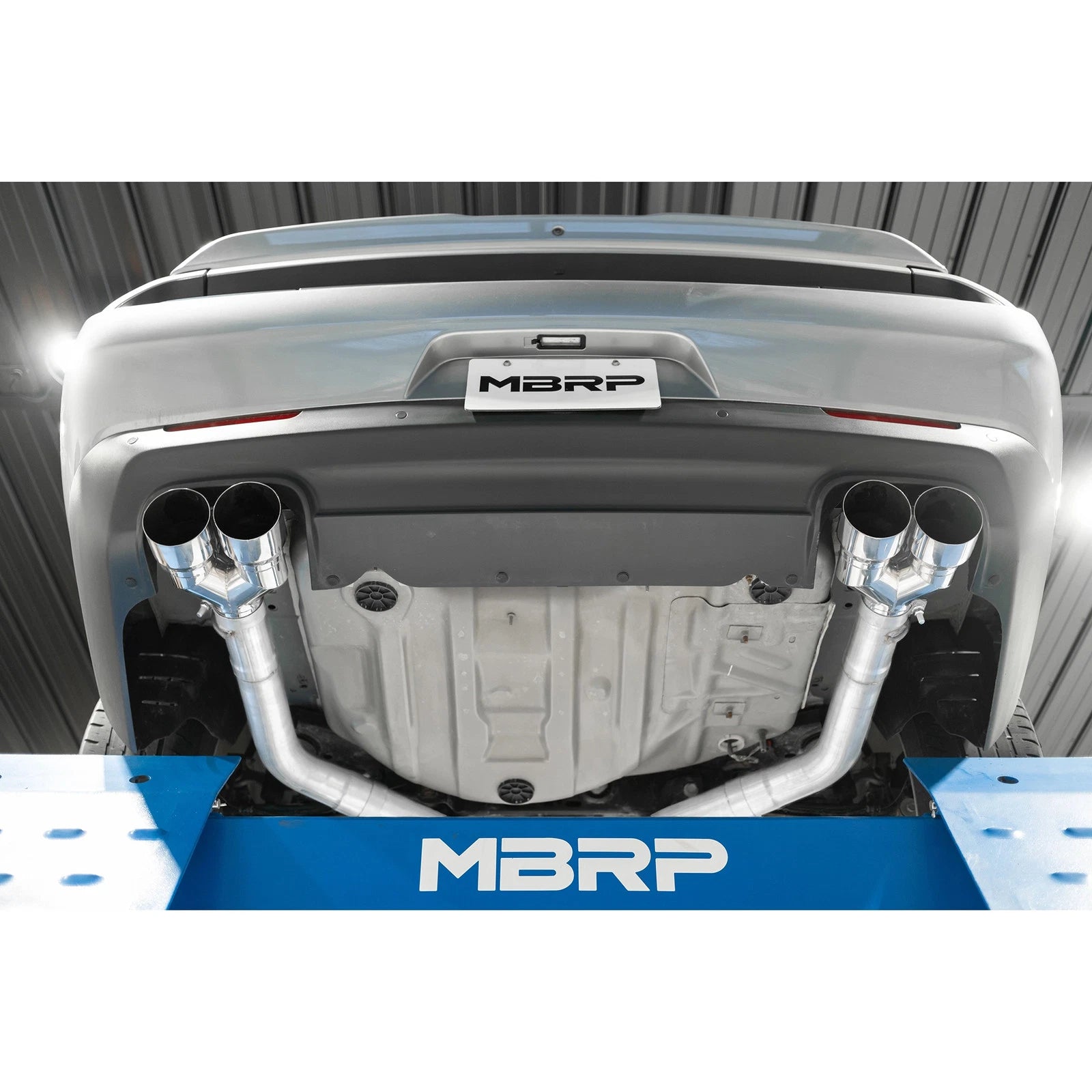 MBRP 15-16 Dodge Challenger RT 5.7L Aluminized Steel 3in Dual Rear Cat-back Quad Tips - Street