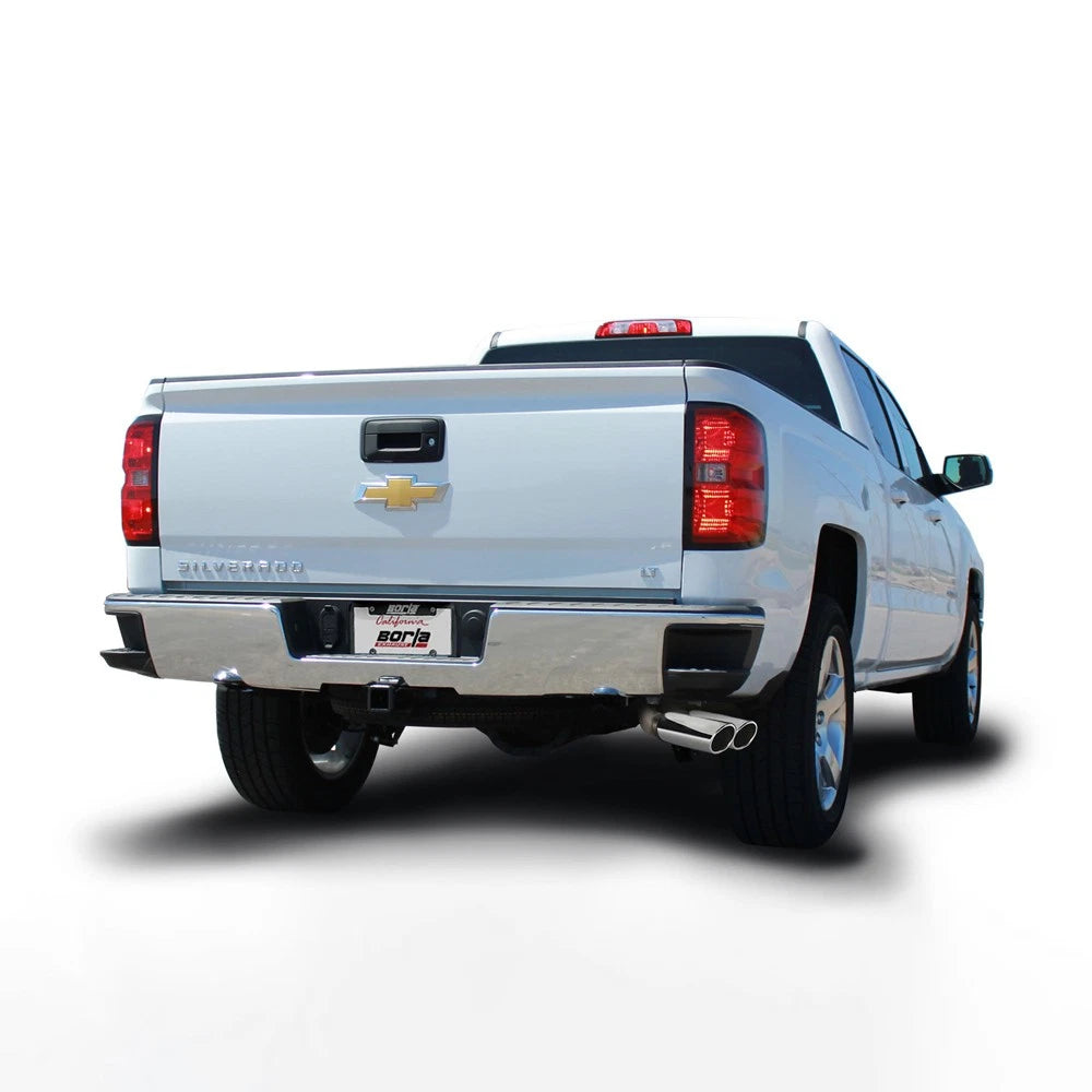 Borla 14 Silv/Sierra 1500 EC Std/CC Short 143.5in WB ATAK Dual Rolled Side Exit Cat-Back Exhaust