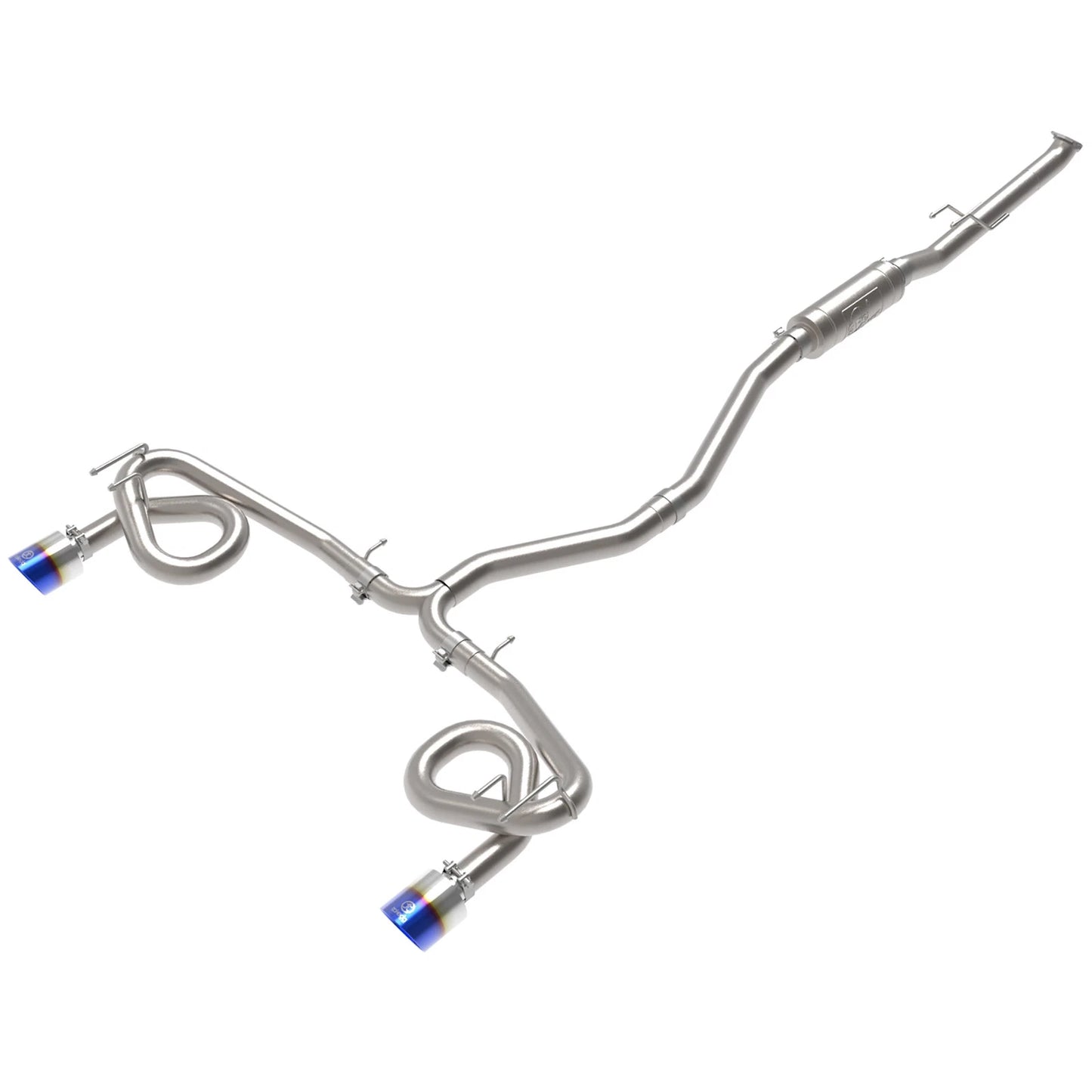 aFe POWER Takeda 22-23 Honda Civic Si I4-1.5L (t) 2.5in to 3in 304 SS CB Exhaust - Blue Flame Tips