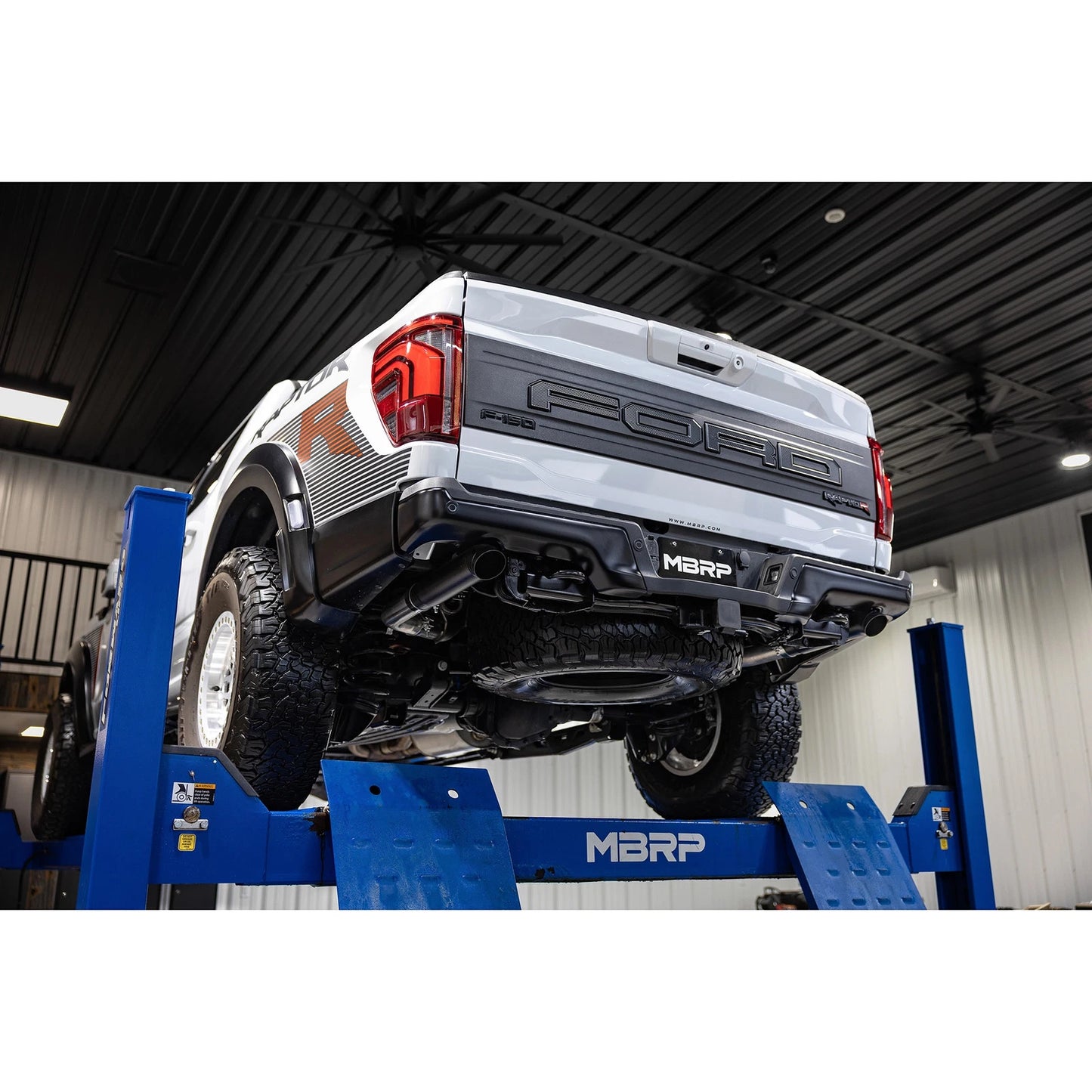 MBRP 2022+ Ford F-150 Raptor 3.5L / Raptor R 5.2L 3in Dual Rear Exit Turndown Axle Back - Black