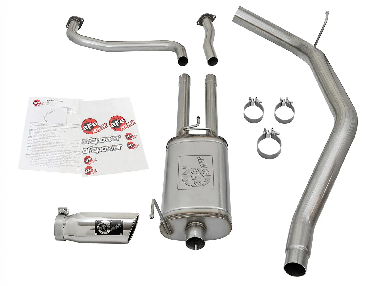 aFe MACH Force-Xp 2-1/2in Cat-Back Exhaust System w/ Polished Tip 16-17 Nissan Titan XD V8 5.6L