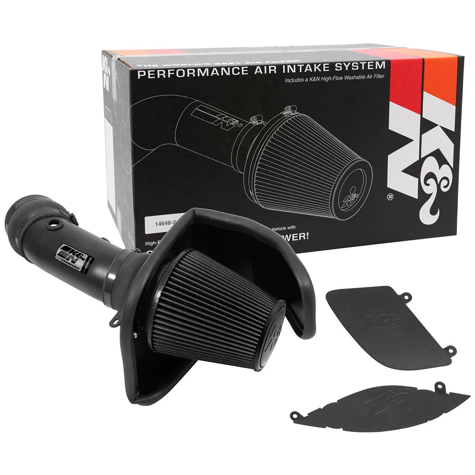 K&N 17-23 Dodge Charger/Challenger Hellcat SC 6.2L V8 DRYFLOW Performance Air Intake System