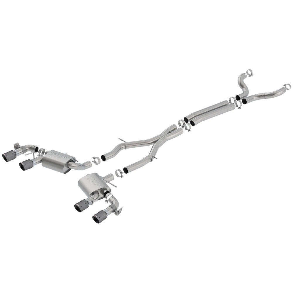 Borla 17-18 Chevrolet Camaro ZL1 6.2L V8 S Type Catback Exhaust w/ Dual Mode Valves CF Black Anod