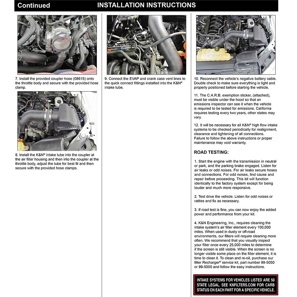 K&N 18-19 Ford F150 V8-5.0L Performance Intake Kit