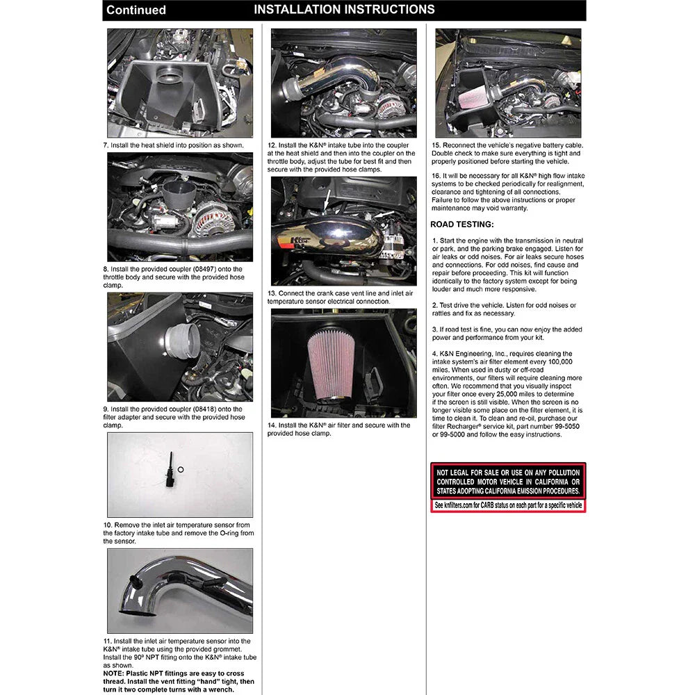 K&N 2019 Dodge Ram 1500 5.7L V8 F/I High Flow Performance Kit