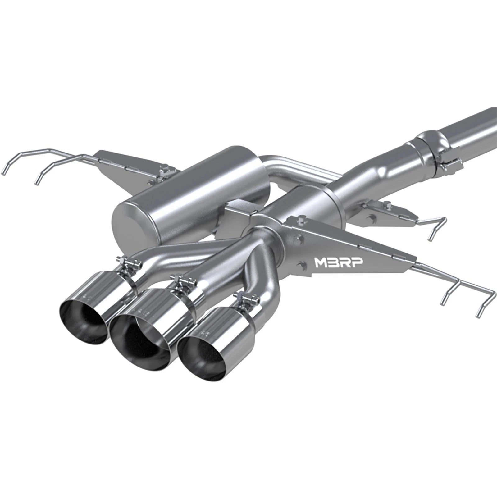 MBRP 17-22 Honda Civic Type R 2.0L T304 Stainless Steel 3.0in Cat-Back w/Triple Center Outlet