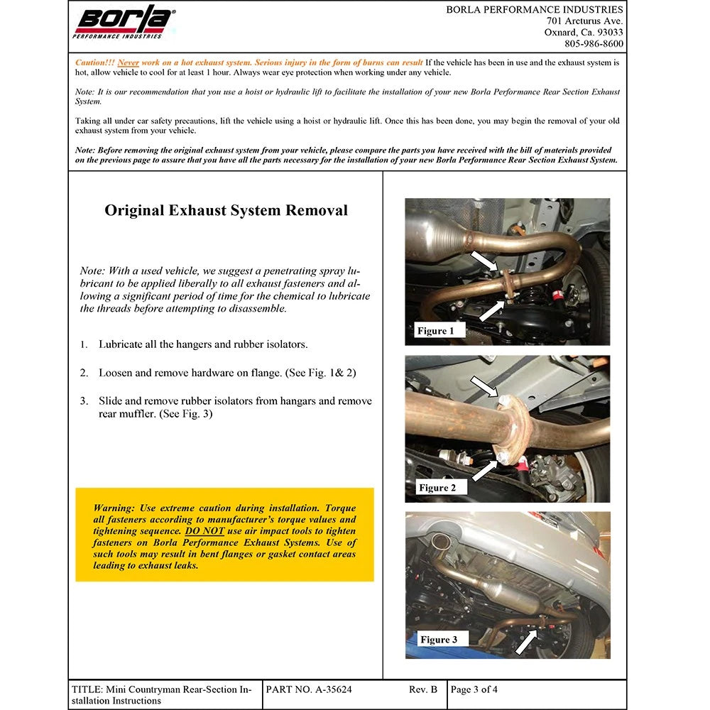 Borla 11-15 Scion tC Coupe 2dr 2.5L 4cyl SS Exhaust (rear section only)