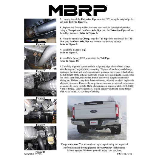 MBRP 17-19 Ford F250/350/450 6.7L Ex. Reg Cab 5in Filter Back Single Tip Aluminized Exhaust System