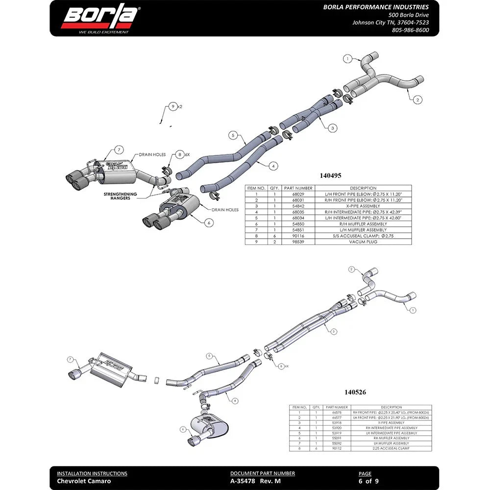 Borla 14-15 Chevy Camaro SS 6.2L V8 Single Split Rear Exit ATAK Catback Exhaust