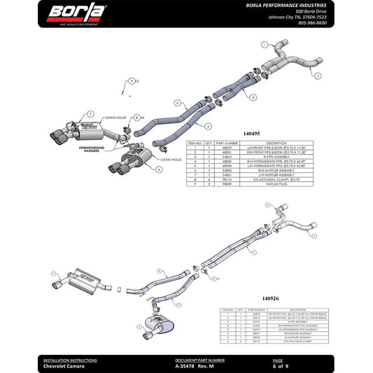 Borla 14-15 Chevy Camaro SS 6.2L V8 Single Split Rear Exit ATAK Catback Exhaust
