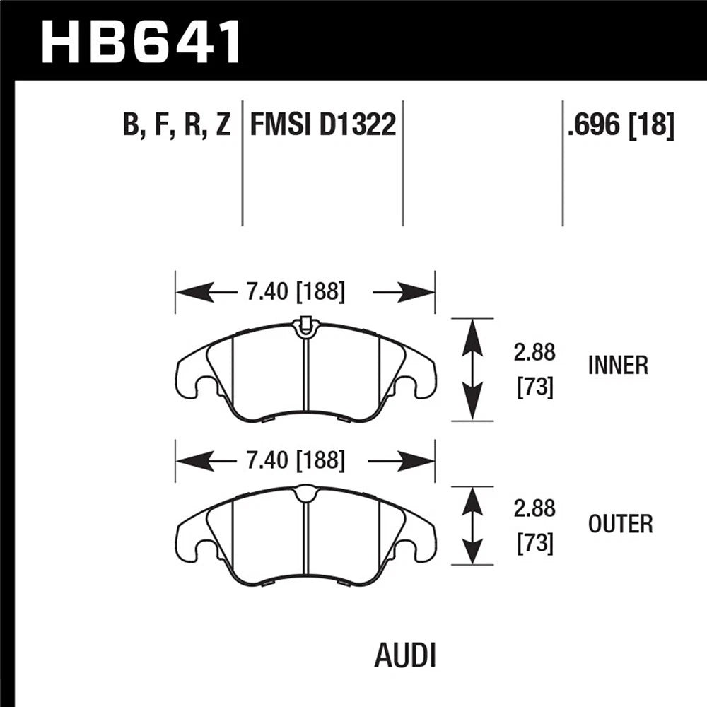 Hawk 09-10 Audi A4/A4 Quattro/A5 Quattro/Q5/S5 / 10 S4 HPS Street Front Brake Pads