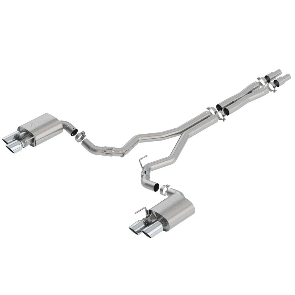 Borla 2018 Ford Mustang GT 5.0L AT/MT 3in ATAK Catback Exhaust Black Chrome Tips w/ Valves