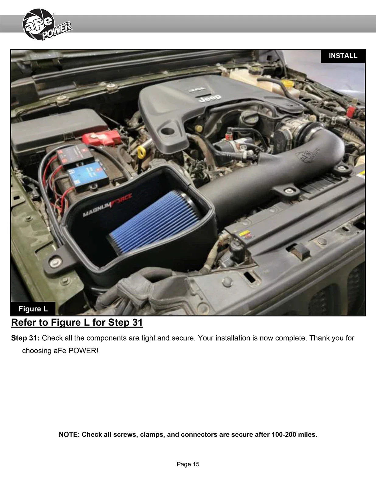 aFe Magnum FORCE Stage-2 Pro Dry S Cold Air Intake System Jeep Wrangler (JL) 18-23 V6-3.6L
