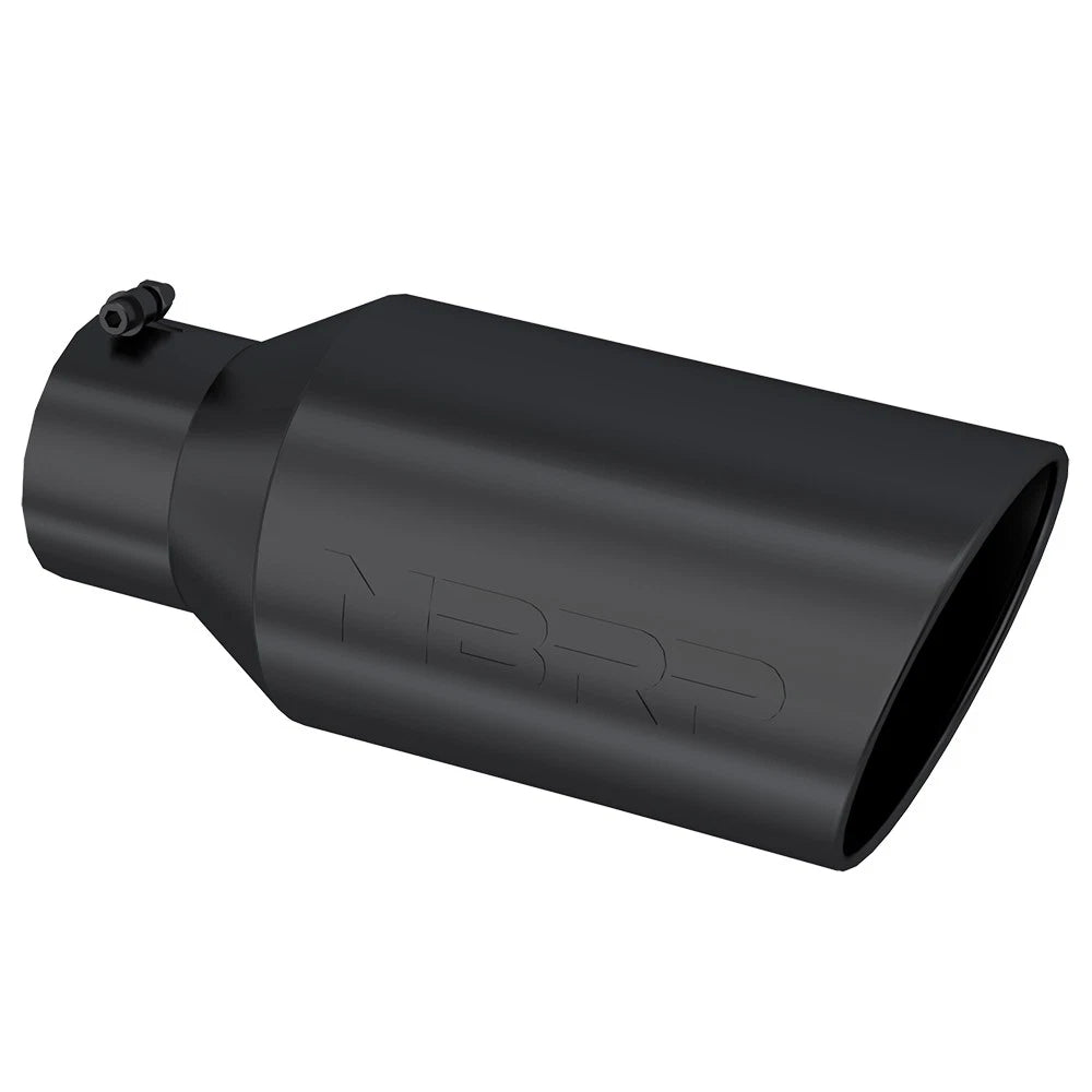 MBRP Universal Tip 8in OD Rolled End 5in Inlet 18in Length T304 - Black