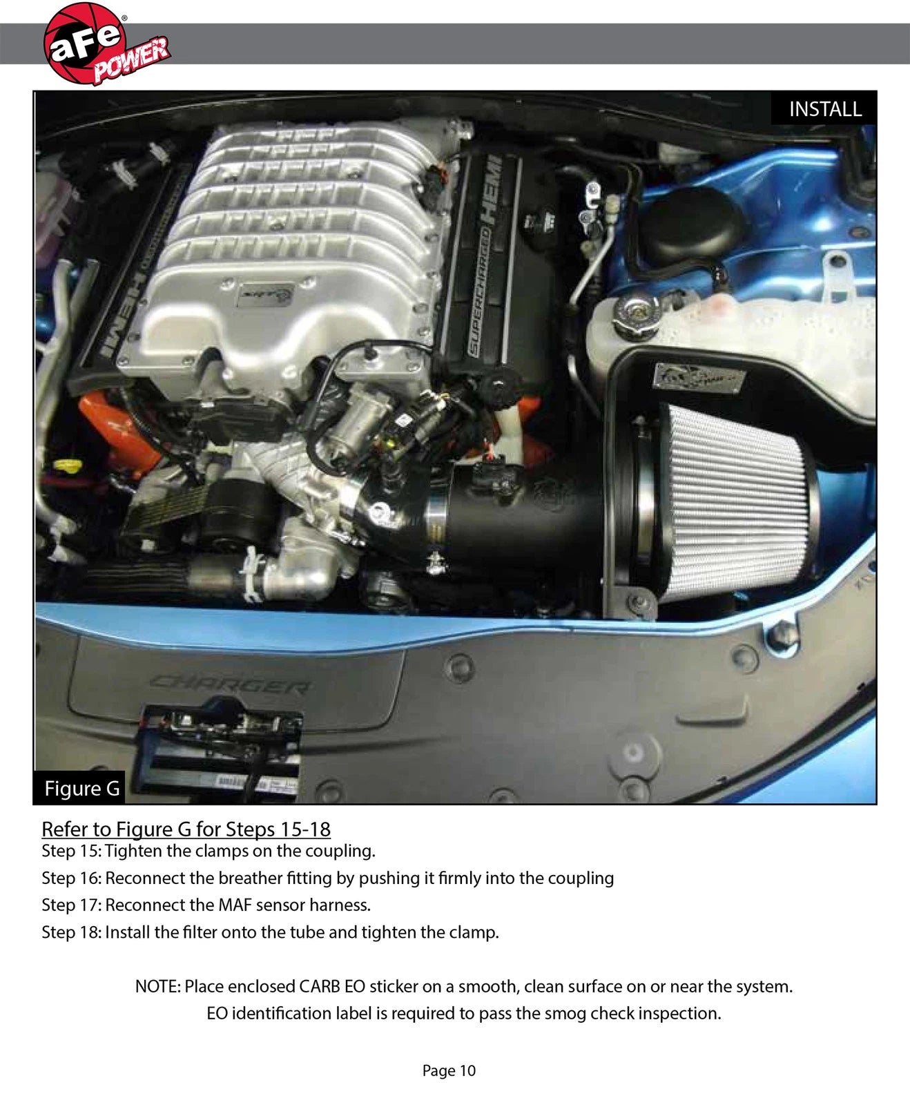 aFe MagnumFORCE Intakes Stage-2 P5R AIS 15-16 Dodge Challenger SRT Hellcat 6.2L V8 (sc)