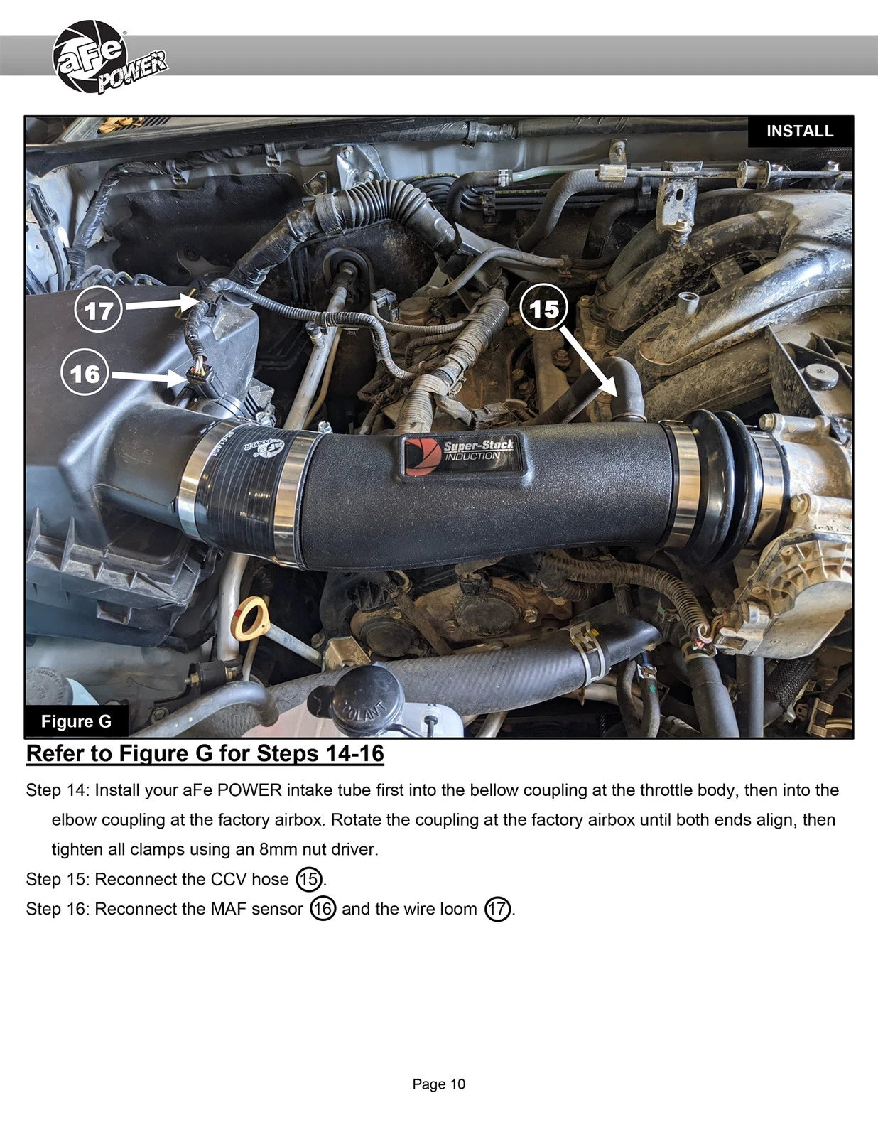 aFe Super Stock Induction System Pro Dry S Media 16-22 Toyota Tacoma V6 3.5L