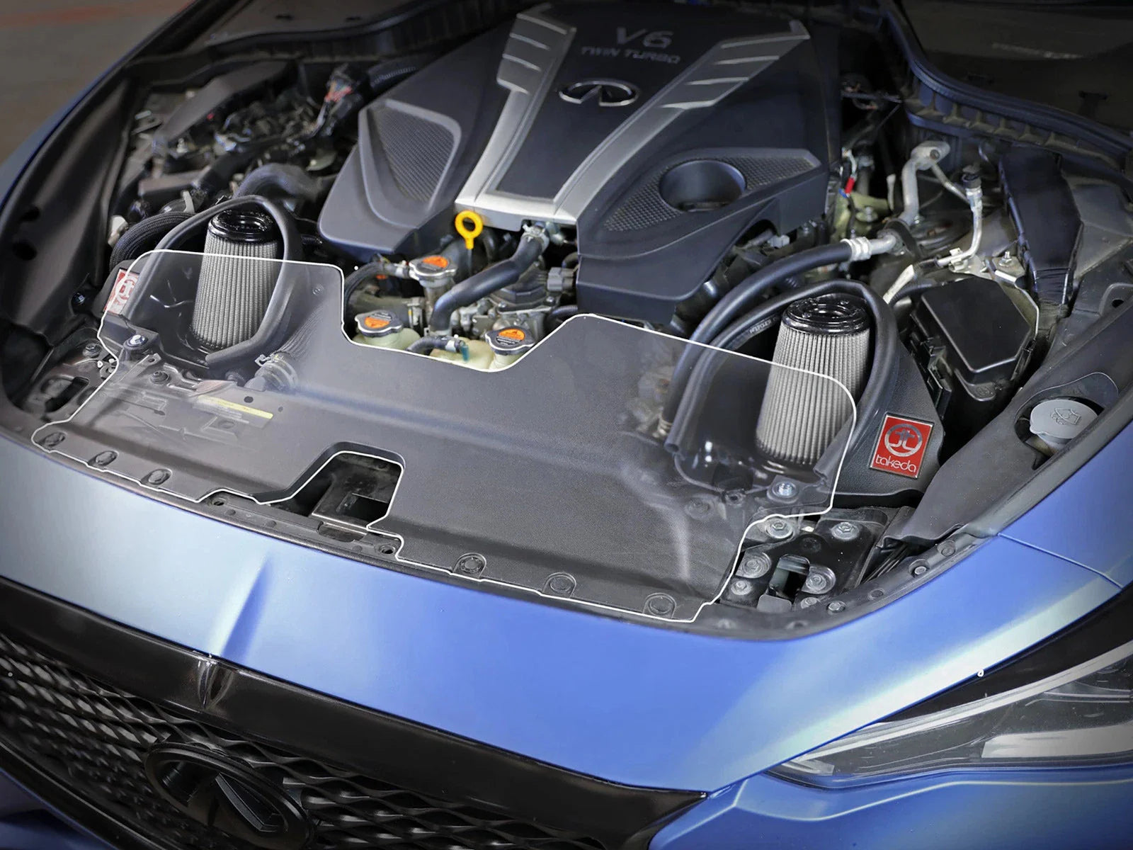 aFe Takeda Stage-2 Pro Dry S Cold Air Intake System 16-19 Infinity Q50/Q60 V6-3.0L (tt)