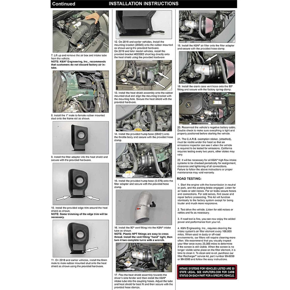 K&N 14-16 Kia Soul L4 2.0L Typhoon Cold Air Intake Aluminum Silver