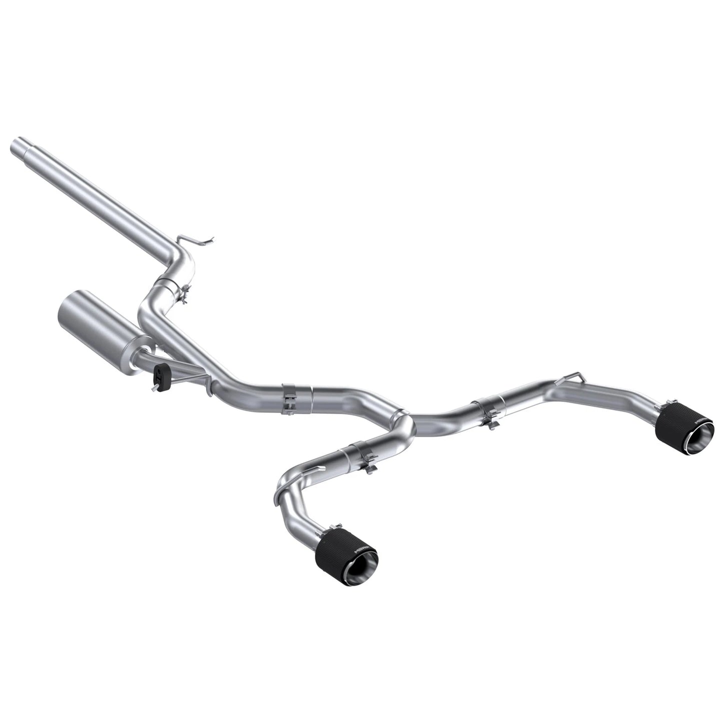 MBRP 2022 VW Golf GTI MK8 T304 SS 3in Cat-Back Exhaust 2.5in Dual Split Rear w/ Carbon Fiber Tips