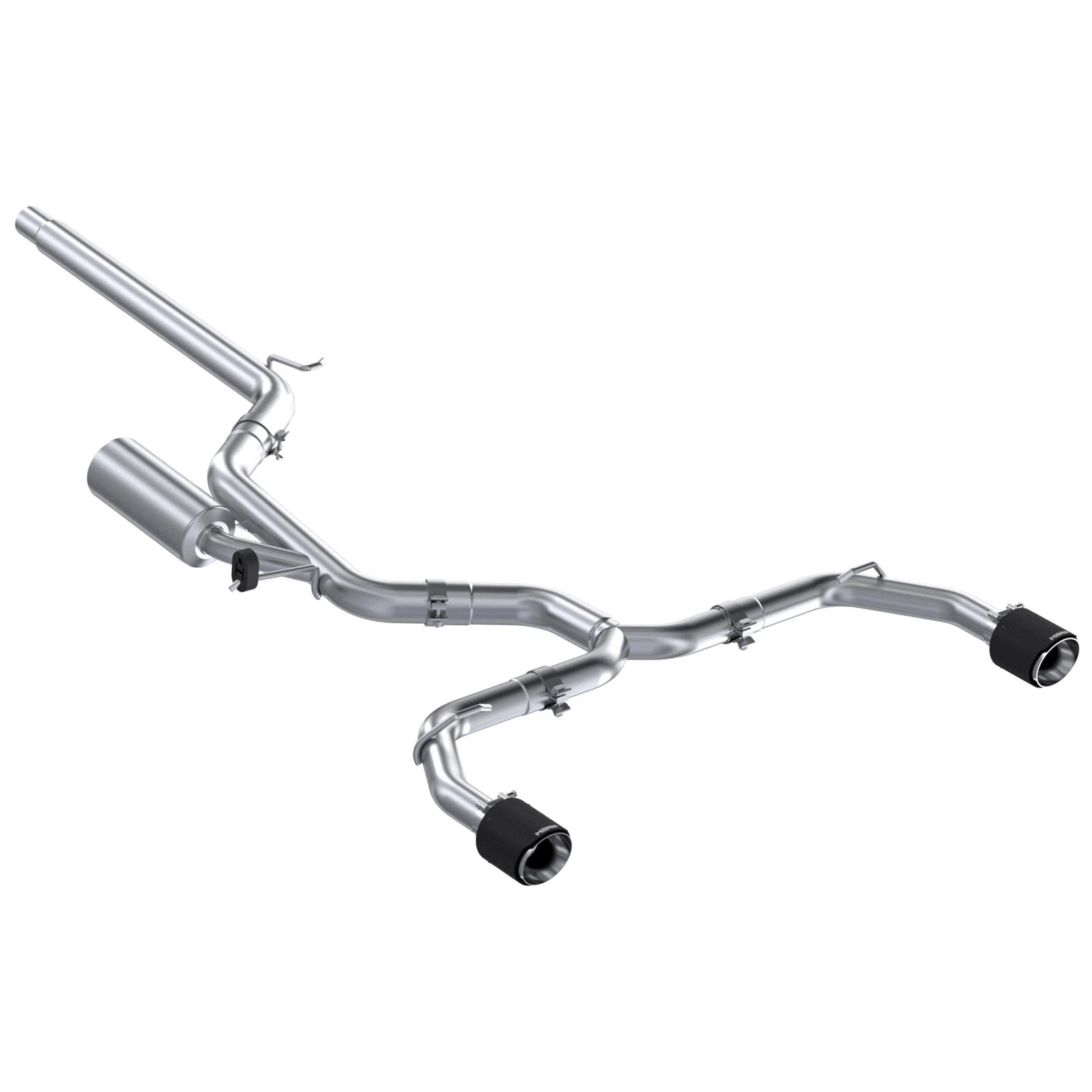 MBRP 2022 VW Golf GTI MK8 T304 SS 3in Cat-Back Exhaust 2.5in Dual Split Rear w/ Carbon Fiber Tips