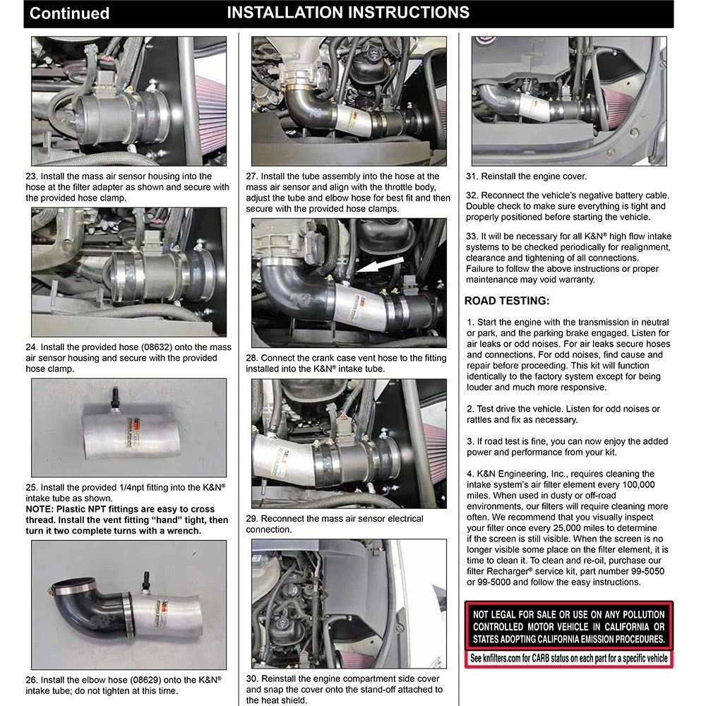 K&N 08-11 Typhoon, Cadillac CTS 3.6L,  3.6L  69 Series Typhoon Perf Intake Kit
