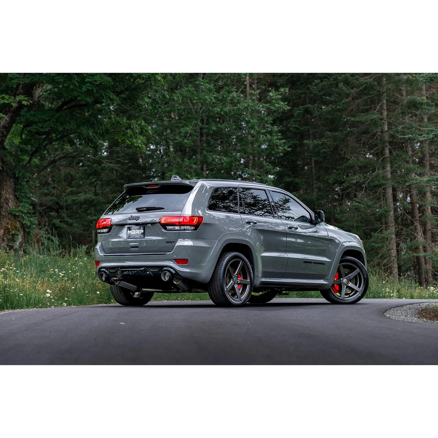 MBRP 2012+ Jeep Grand Cherokee SRT 6.4L 3in Dual Rear Exit T304SS Catback Exhaust - CF Tips