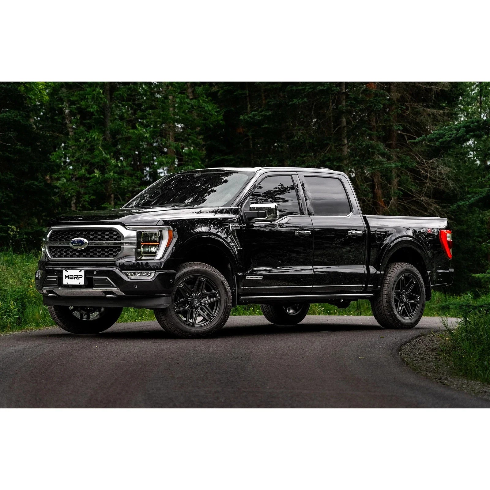 MBRP 2021+ Ford F-150 Powerboost Hybrid 3in Single Side Exit - Aluminized Steel
