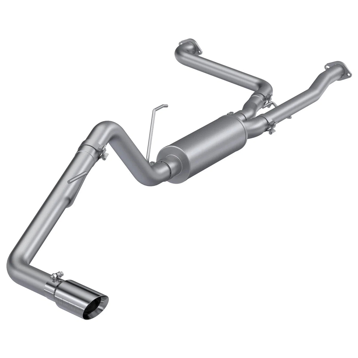 MBRP 22-23 Nissan Frontier 3.8L 3in Tip 3in Cat Back Single Side Exit Street Profile - Aluminized