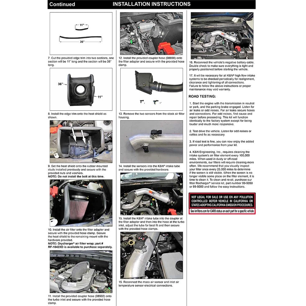 K&N 16-17 Nissan Titan XD V8-5.0L Performance Air Intake Kit - Metal