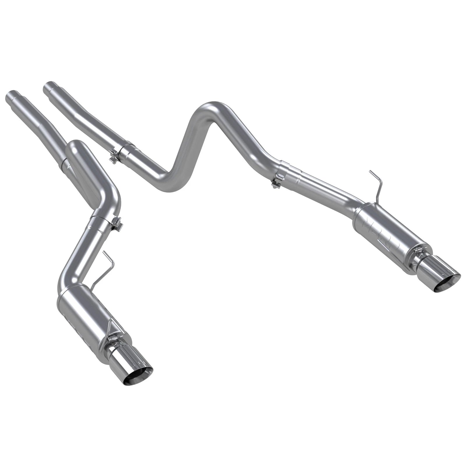 MBRP 05-09 Ford Shelby GT500 / GT Dual Split Rear Race Version, T409 4in Tips Exhaust System