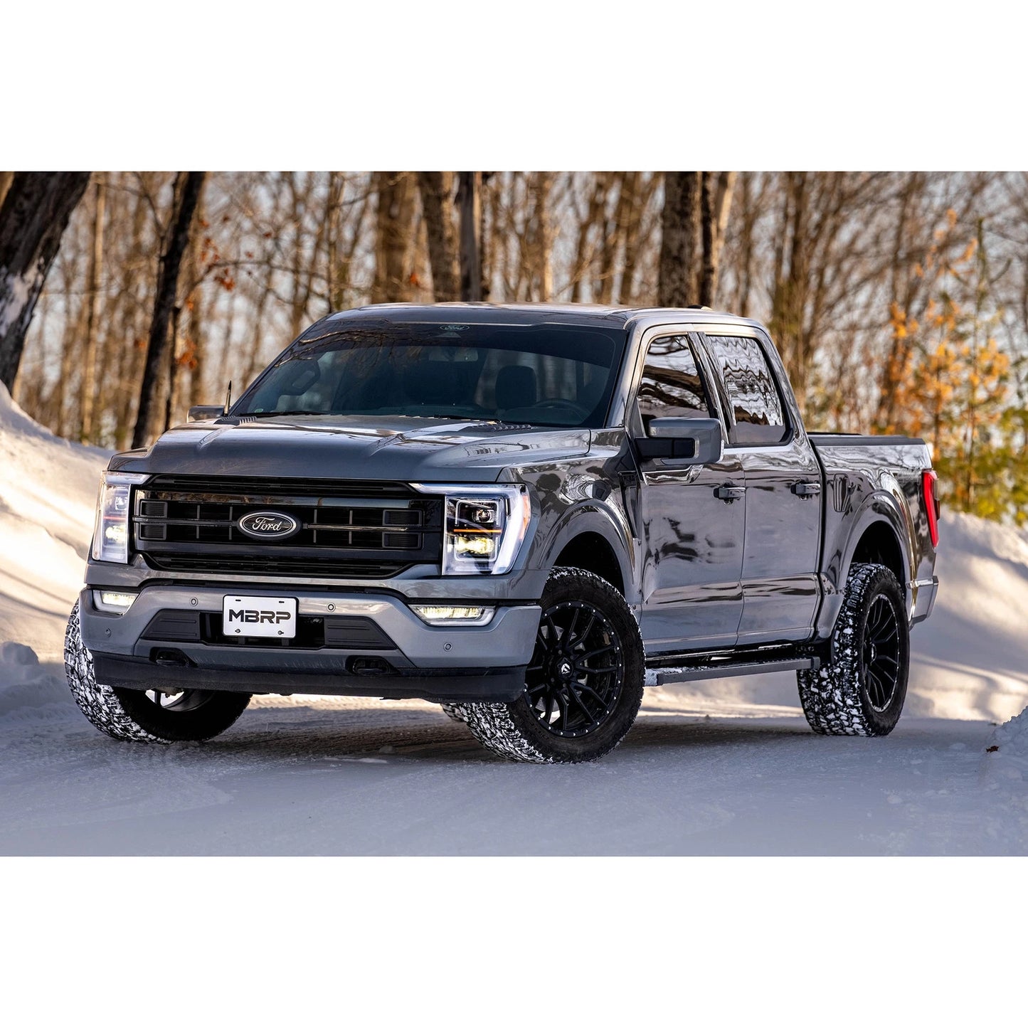 MBRP 22-23 Ford F150 T304 5in OD Carbon Fiber Tip Dual Rear Exit 3in Cat Back Exhaust