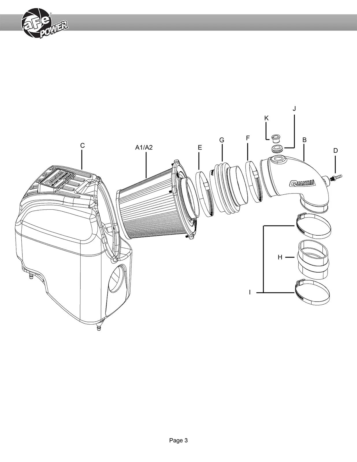 aFe QUANTUM Cold Air Intake System w/ Pro 5R Media 15-19 Ford Transit V6-3.5L (tt)