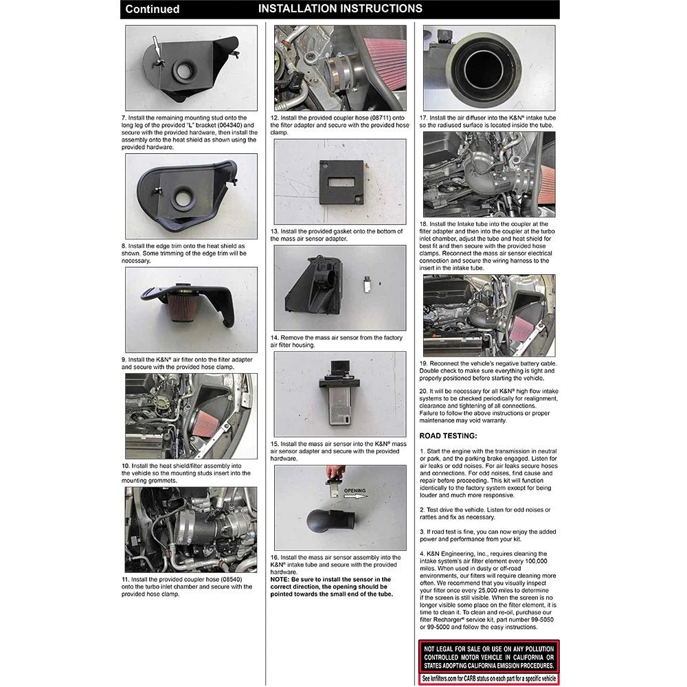 K&N 16-17 Chevrolet Camaro L4-2.0L F/I Turbo AirCharger Performance Intake