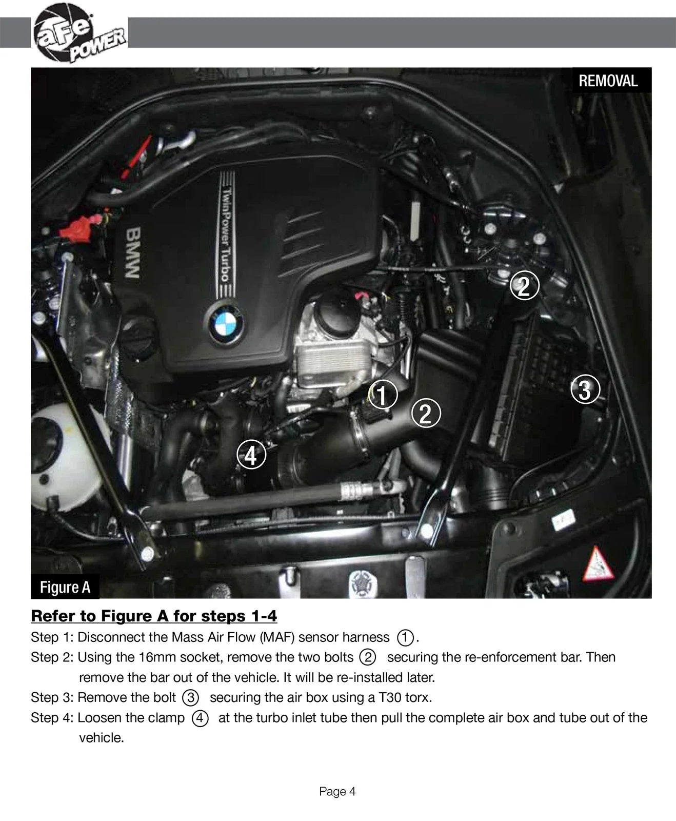 aFe Momentum Pro 5R Intake System BMW 528i/ix (F10) 12-15 L4-2.0L (t) N20