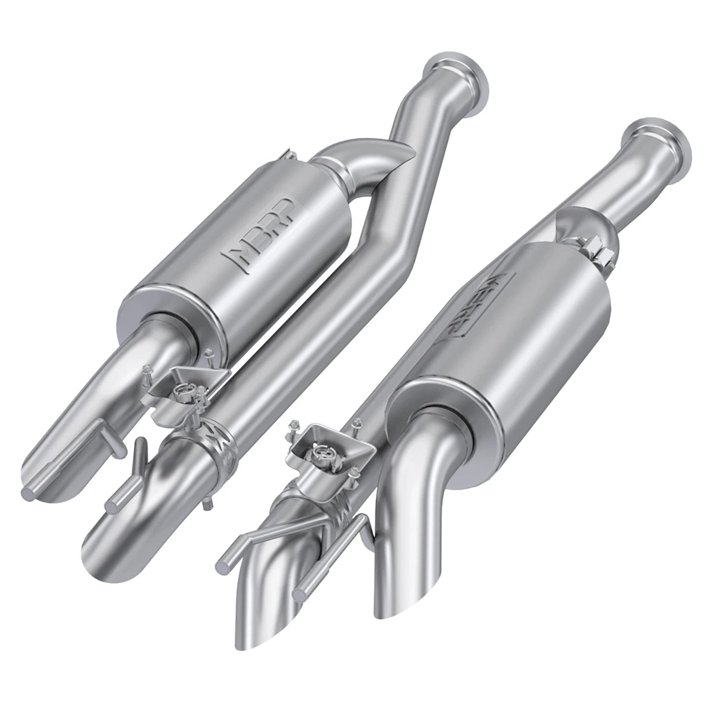 MBRP 19-23 Mercedes-Benz G63 4.0TT V8 T304 SS 2.5in Pre-Axle Cat-Back Exhaust Dual Split Quad Side
