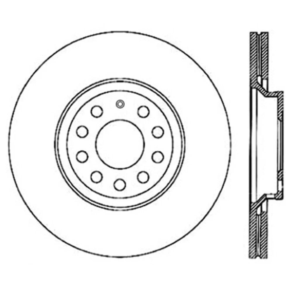 StopTech 09 VW Passat CC / 06-09 Passat Slotted & Drilled Left Rear Rotor
