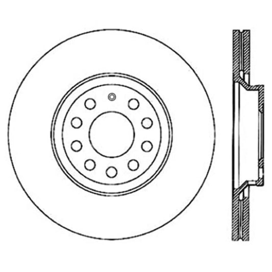 StopTech 09 VW Passat CC / 06-09 Passat Slotted & Drilled Left Rear Rotor