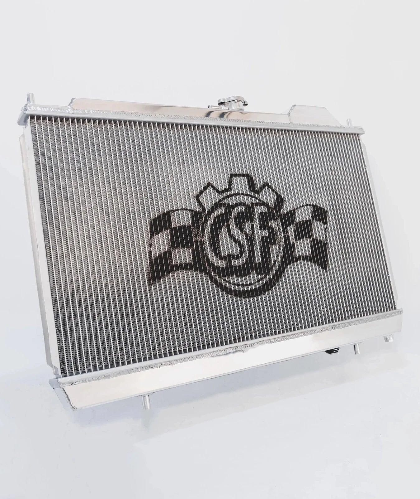 CSF 96-07 Mitsubishi Evo 4/5/6/7/8/9 Full-Slim Radiator w/12in Fan & Shroud/-16AN & Slip On Fitting