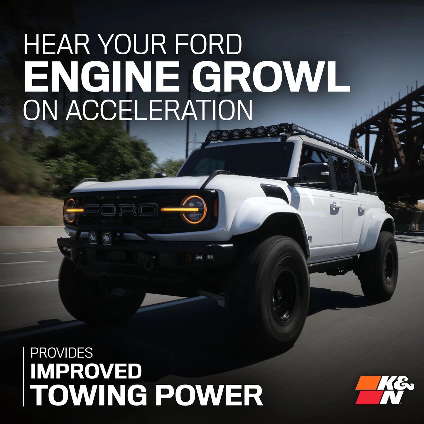 K&N 2023 Ford Bronco Raptor V6 3.0L F/I 63 Series AirCharger Performance Air Intake System