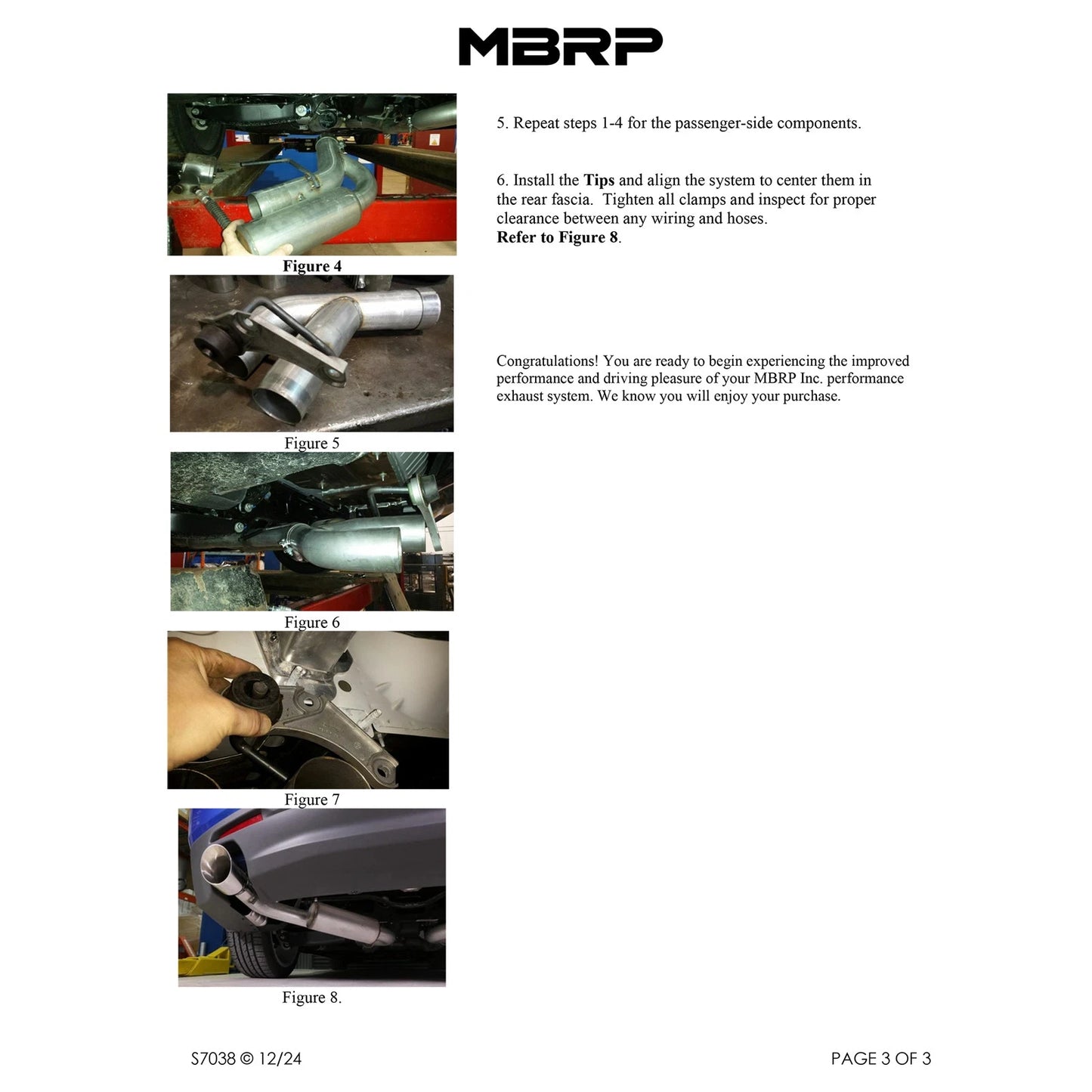 MBRP 16-19 Chevrolet Camaro 2.5in T304 Non NPP Axle Back Exhaust System - 4in Dual Wall Tips