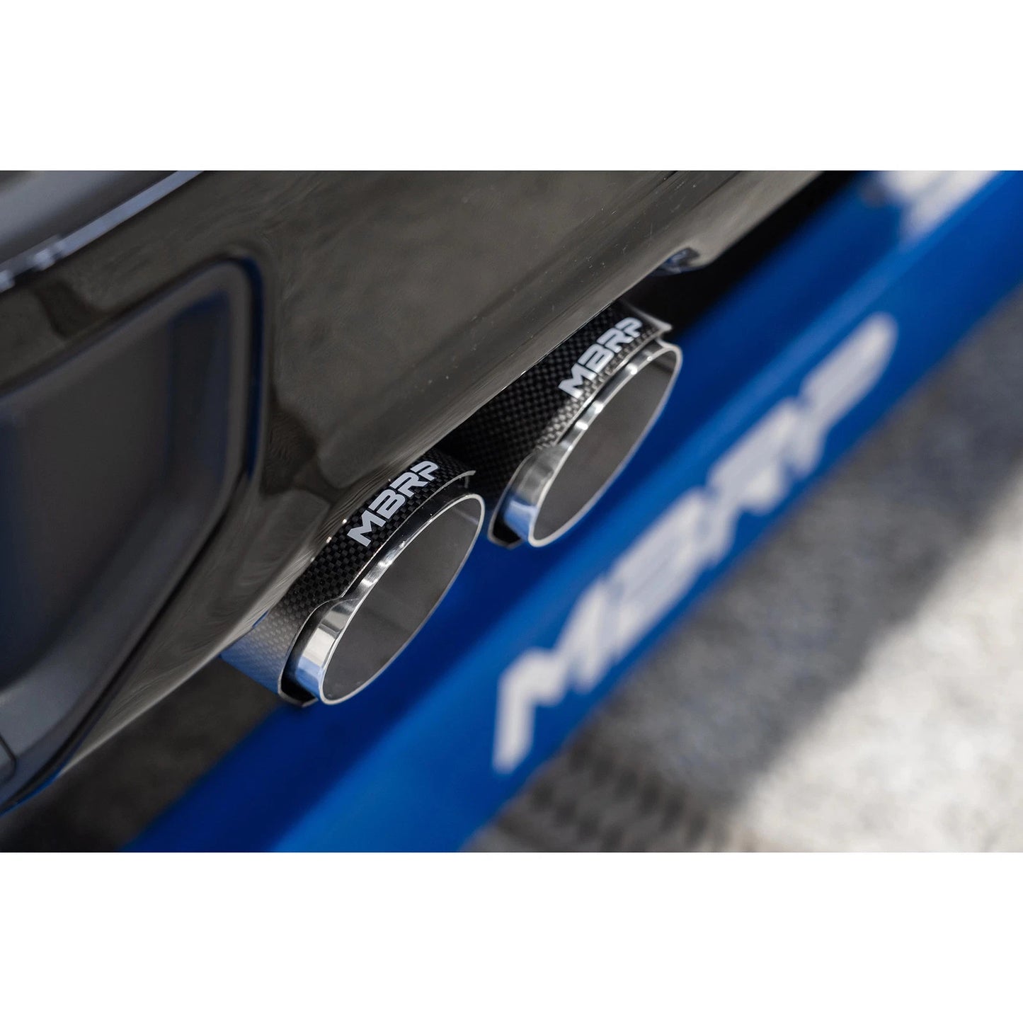 MBRP 19-21 Chevy Silverado 1500 6.2L 2.5in Dual Split Rear Cat Back w/ Quad Carbon Fiber Tips- T304