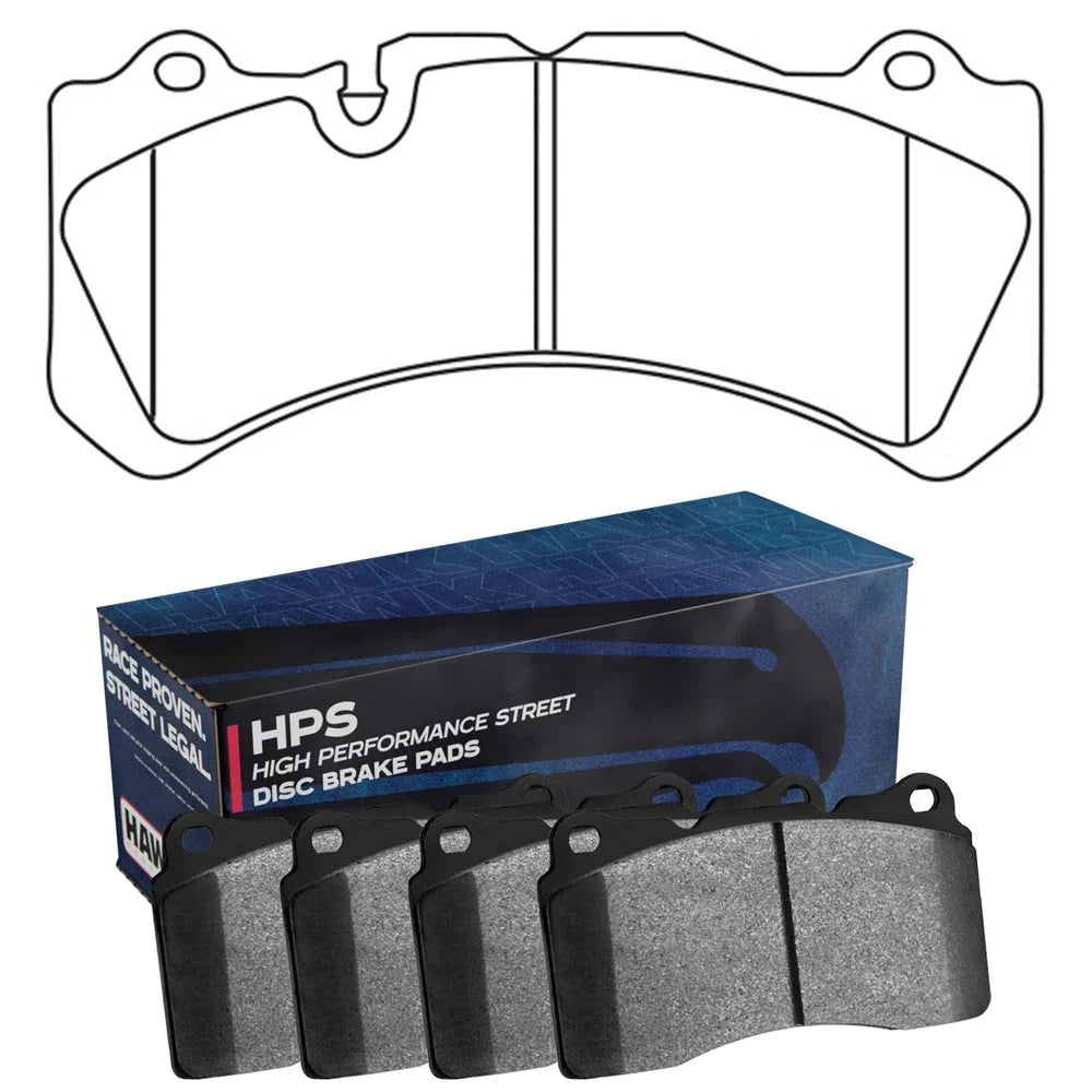 Hawk 09 Nissan GT-R R35 HPS Street Front Brake Pads